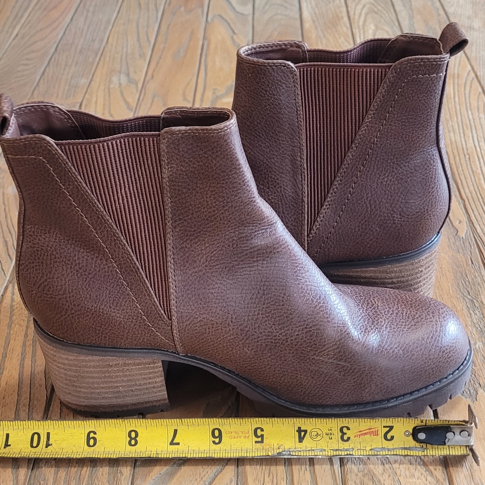 MIA Chestnut Heeled Ankle Boots